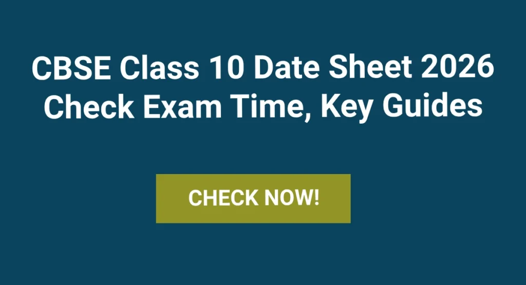 CBSE Class 10 date sheet 2026