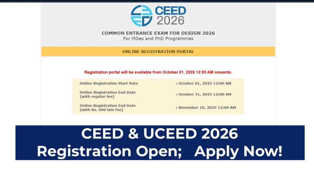 CEED & UCEED 2026 Registration