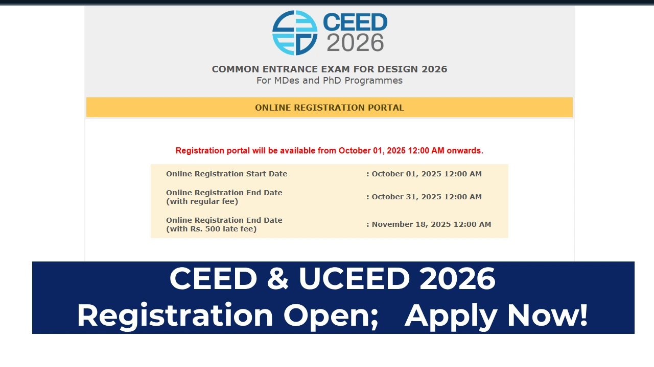 CEED & UCEED 2026 Registration