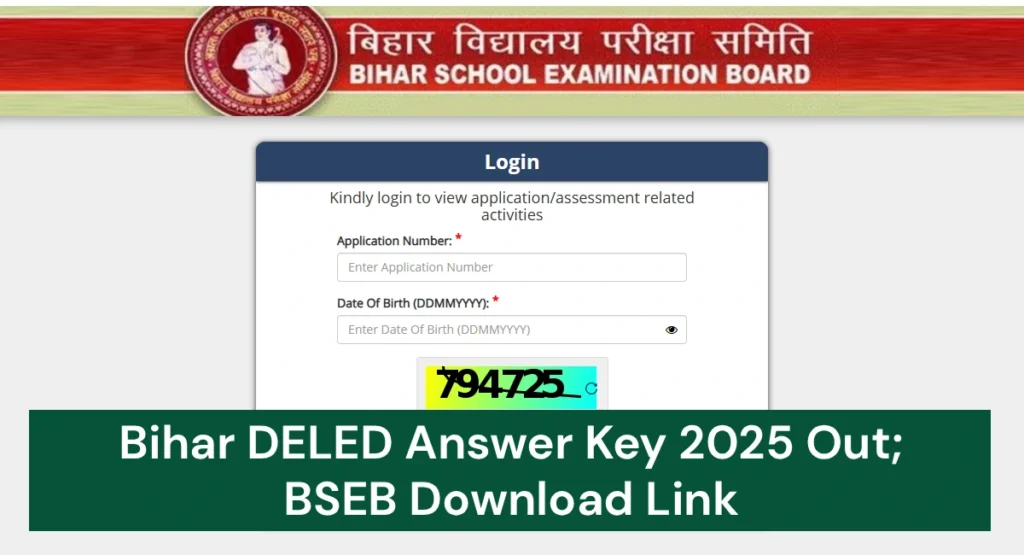 Bihar DELED Answer Key 2025