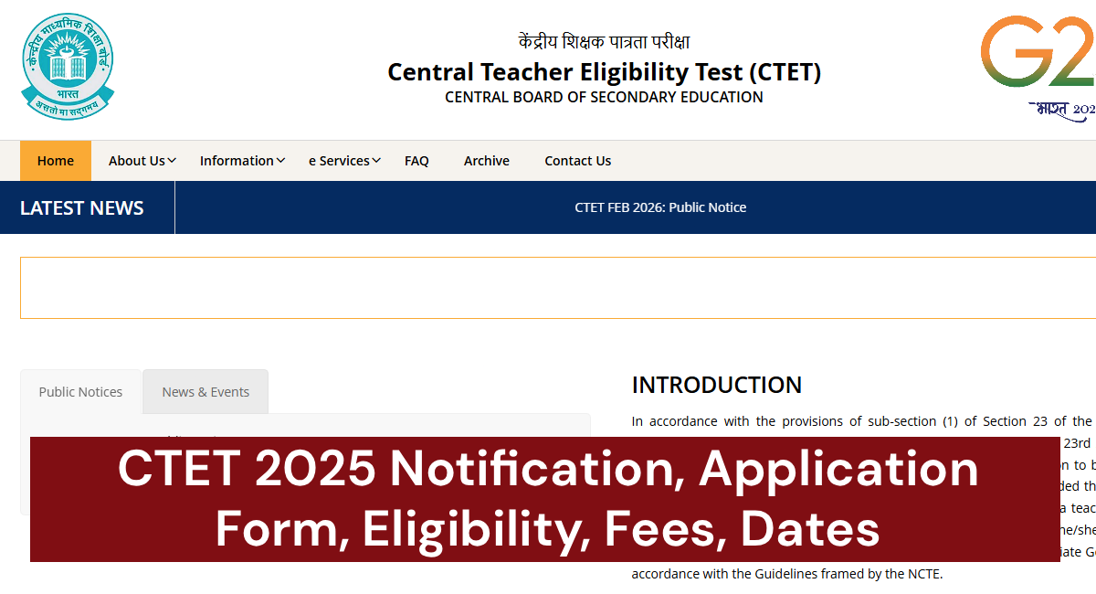 CTET 2025 Notification