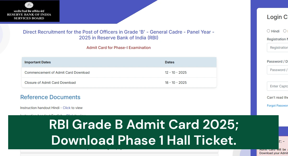Download Phase 1 Hall Ticket
