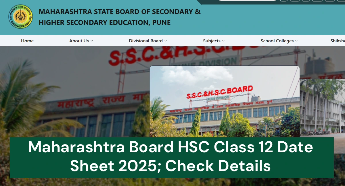 Maharashtra Board HSC Class 12 Date Sheet 2026
