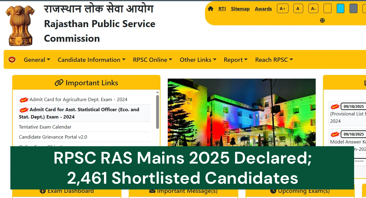 RPSC RAS Mains 2025