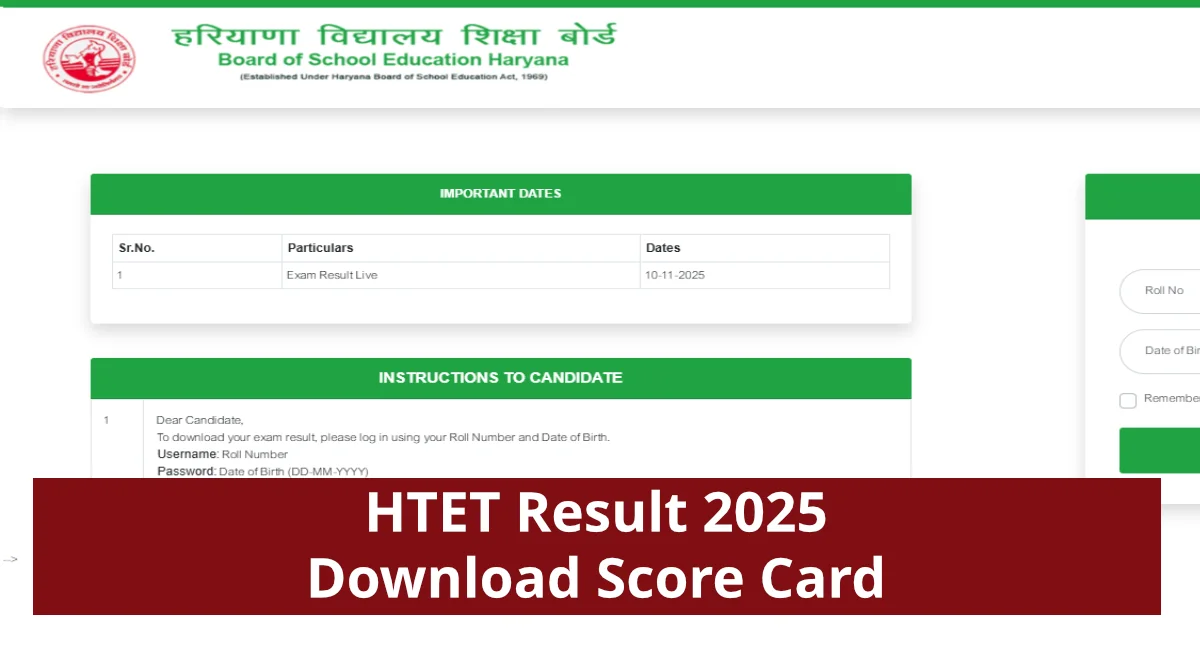 HTET Result 2025