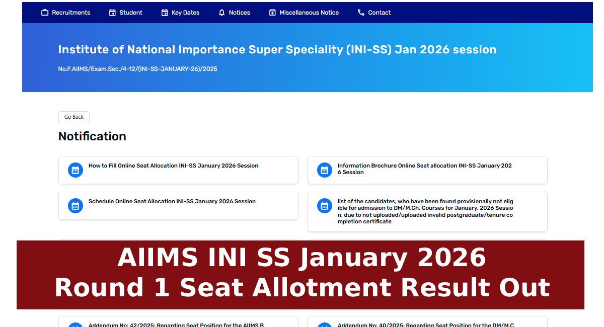 AIIMS INI SS January 2026