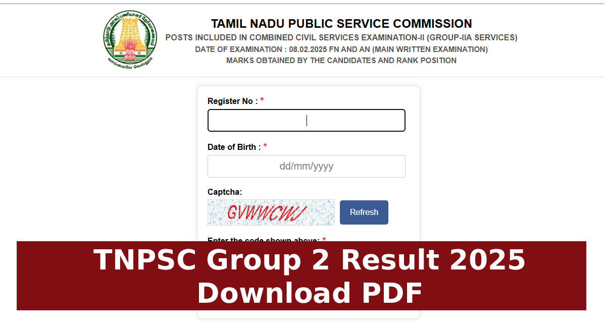 TNPSC Group 2 Result 2025