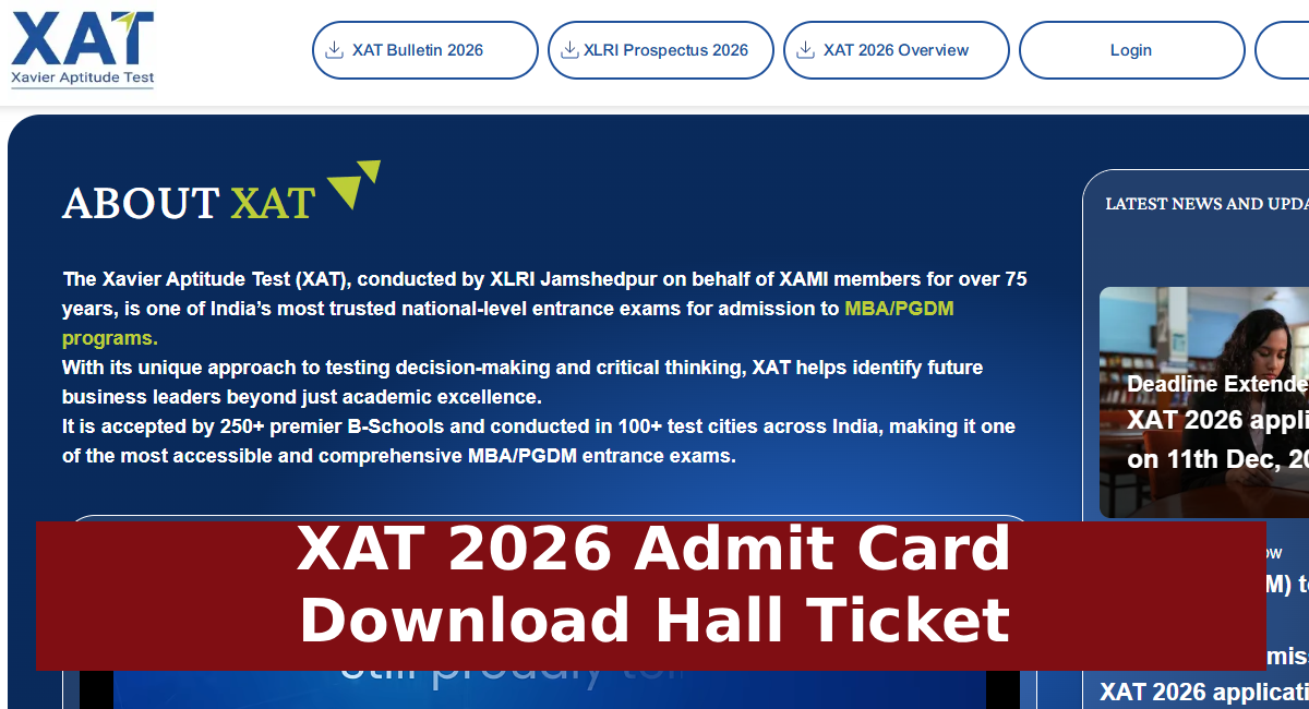 XAT 2026 Admit Card