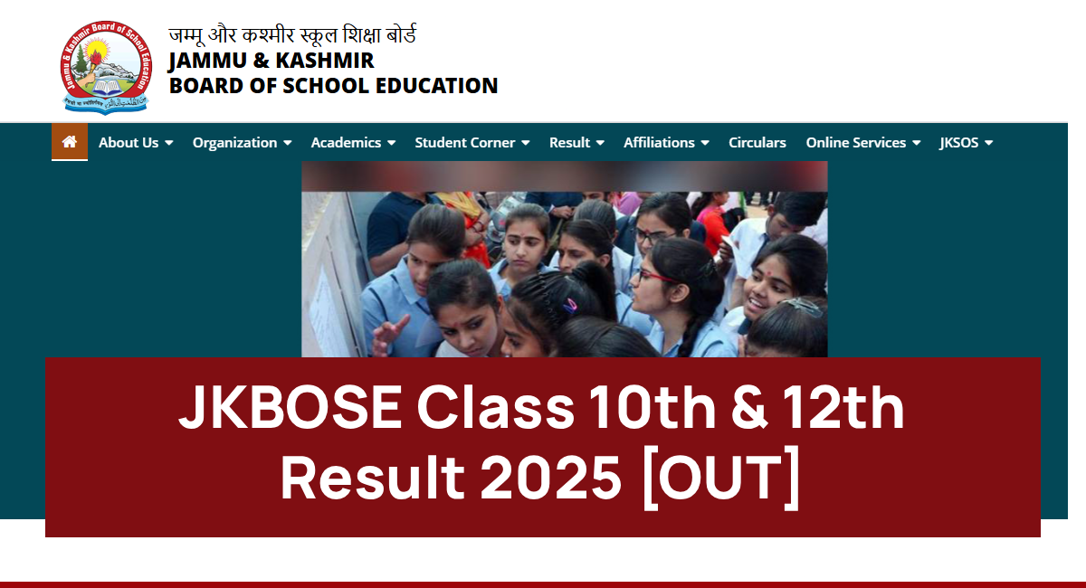 JKBOSE Class 10th & 12th Result 2025