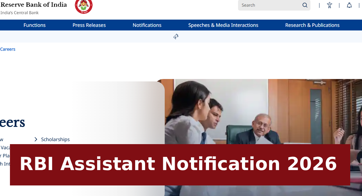 RBI Assistant Notification 2026