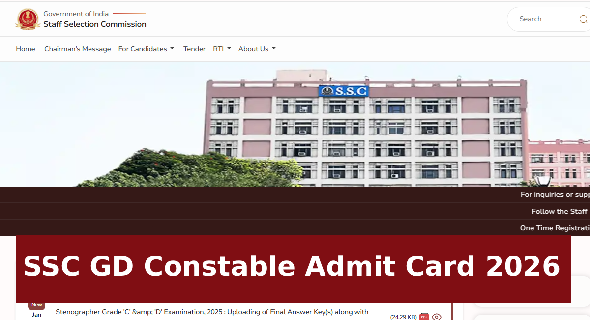 SSC GD Constable Admit Card 2026
