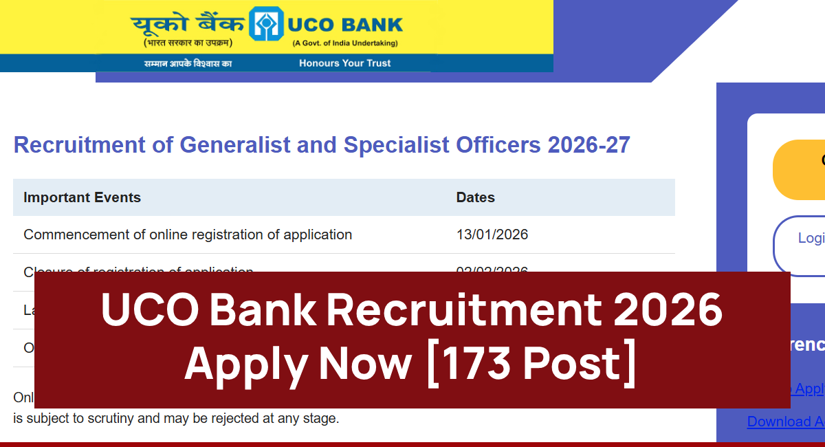 UCO Bank Recruitment 2026